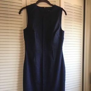 Banana republic navy wool shift dress